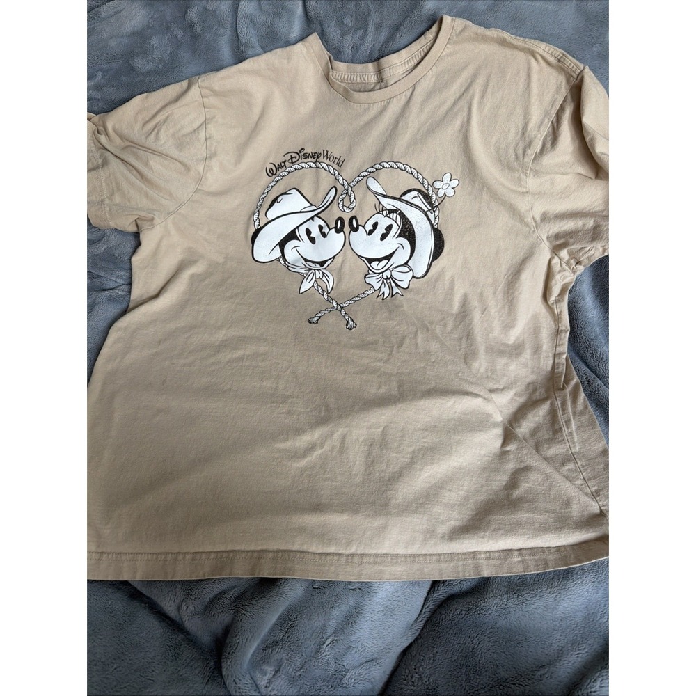 Disney Wild West Mickey And Minnie Mouse Adult Shirt XL X-Large - Picture 1 of 4